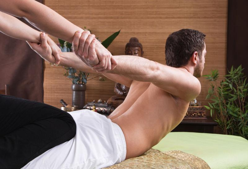 Stretching Massage illustration